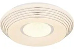 Globo Lighting Deckenleuchte Metall wei&szlig;, Acryl opal sparkle, Kunststoffkristalle