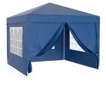 Wiltec Pavillon 3 x 3 m in Blau mit UV-Schutz 50+, Gartenpavillon mit abnehmbaren