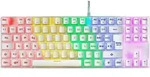 Mars Gaming MK80W, Kabelgebunden, USB, Mechanischer Switch, QWERTY, RGB-LED, Wei&szlig; -