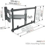 Vogels ELITE TVM 5645 schwarz Schwenkbare TV-Wandhalter 40-77 - Schwarz