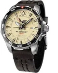 Vostok Europe NH34-225A713-LBBRN Herrenuhr Automatik GMT Rocket N1 Leder Braun -