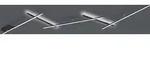 LED-Deckenleuchte - Schwarz matt - Metall - B 245 cm - dimmbar - Schwarz