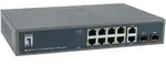 LevelOne GEP-1221 12-Port-Gigabit PoE Switch - Schwarz