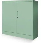Kleiner Aktenschrank C001B B&uuml;roschrank mit Fl&uuml;gelt&uuml;ren Metallschrank...