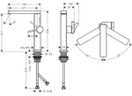 hansgrohe Tecturis E Fine Einhebel-Waschtischmischer 210, schwenkbar, Ausladung