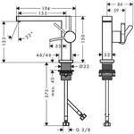 Einhebel-Waschtischmischer Fine Tecturis E ComfortZone 110 PO CoolStart bru bronze