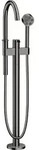 Fertigmontageset AXOR ONE f Einhebel-Wannenm. bodenst pol. bl chr polished black