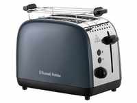 RUSSELL HOBBS Toaster Colours Plus 2 Scheiben 6 Stufen Brötchenaufsatz Grau