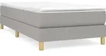 vidaXL Boxspringbettgestell Hellgrau 90x200 cm Stoff - Grau