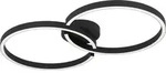 AMANDOLO Wand-/Deckenleuchte Lampe Beleuchtung - L67,5 x B38 x H6,5 cm - schwarz -