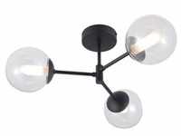 BRILLIANT schwarze Deckenleuchte GITSE | Deckenlampe 3 flammig | 3x G9 Fassung...