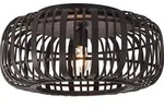BRILLIANT nat&uuml;rliche Deckenleuchte WOODROW | Schwarze Deckenlampe im Boho-Style mit