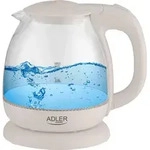 Adler AD 1283C Wasserkocher, elektrisch, 900 W, 1 l, Glas/Edelstahl, 360&deg; drehbarer