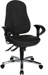 Topstar B&uuml;rostuhl Support &reg;Syncro Deluxe, 8559U G22 Stoff anthrazit, Gestell chrom