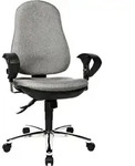 Topstar B&uuml;rostuhl Support &reg;Syncro Deluxe, 8559U G23 hellgrau, chrom Stoff