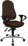 Topstar B&uuml;rostuhl Support &reg;Syncro Deluxe, 8559U G08 Stoff braun, Gestell chrom