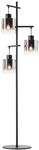 BRILLIANT Standleuchte, 3-flammig Simonis schwarz IP20 E27 52 Watt g. f. Normallampe