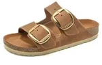 BIRKENSTOCK Bio Pantolette bis 30mm Sohlenh&ouml;he Arizona Big Buckle - Braun - 36