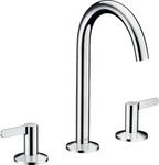 HansGrohe 48050000, HansGrohe 3-Loch-Waschtischarmatur AXOR ONE 170 m Push-Open