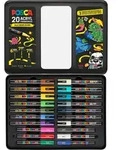 uni-ball 186830 - POSCA Marker Set, 20er Etui, inkl. Anleitungen f&uuml;r 3 Graffiti