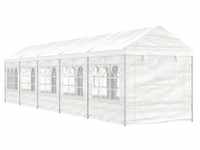 vidaXL Pavillon mit Dach Weiß 11,15x2,28x2,69 m Polyethylen