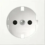 GIRA 492103 Abdeckung SCHUKO-Steckdose m.Shutter System 55 Reinwei&szlig; gl&auml;nzend -
