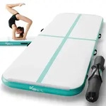 KM Fit Airtrack Matte 3m Mint Gr&uuml;n | inkl. Pumpe, Tasche & Flick-Set - Gr&uuml;n