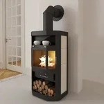 Kaminofen Victoria Taro, schwarz, dauerbrandf&auml;hig &ndash; 9,04 kW - Schwarz
