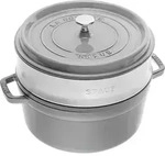 STAUB La Cocotte cast iron round pot with insert 40508-819-0 - 3.8 ltr. graphite -