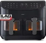 MEDION P20 XXL Hei&szlig;luftfritteuse mit 2 Kammern MD11760 (8,7 Liter, Airfryer, 2.600