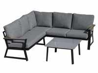 Outsunny 3-teiliges Gartenmöbel-Set mit Beistelltisch Balkonmöbel Set Sofa mit