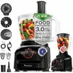 TurboTronic 1900W K&uuml;chenmaschine - FP900 - 3L, Food Processor mit Standmixer