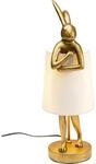 Kare Design Tischleuchte Animal Rabbit, Gold/Wei&szlig;, 50x17x20 cm, Tischlampe,