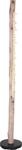 Globo Lighting Stehleuchte Metall schwarz matt, Holz naturfarben, Acrylkristalle