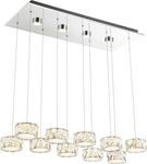 Globo Lighting H&auml;ngeleuchte Metall verchromt, Acryl, Glaskristalle klar, Kabel PVC