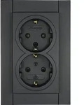 Kopp 929515557 Steckdose 2-fach Athenis 55 anthrazit - Grau