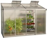 GFP Gew&auml;chshaus Anlehngew&auml;chshaus Eden 24 aus Alu - 294x147 cm - 10 mm Polycarbonat