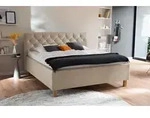 Polsterbett Doppelbett Bett San Remo mit Stoffbezug Bulus 02 beige-180 x 200