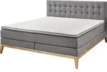 Boxspringbett HARPER SHEFFIELD LF 180x200 cm grau Box-Spring-Bett Doppelbett -...