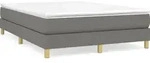 vidaXL Boxspringbettgestell Dunkelgrau 140x200 cm Stoff - Grau