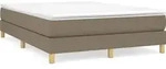vidaXL Boxspringbettgestell Taupe 140x200 cm Stoff - Taupe
