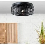 Crosstown Deckenleuchte 45cm holz dunkel/schwarz - Schwarz
