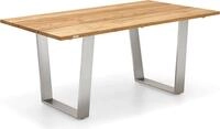 Niehoff - Teak-Gartentisch Noah - Edelstahl 220 x 95 cm Teak ge&ouml;lt Trapezkufe
