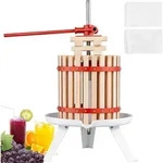 VEVOR Obstpresse Saftpresse Beerenpresse 12 L, Fruchtpresse 25 x 25 cm Zelkova-Holz