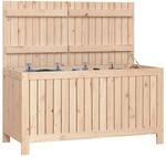 vidaXL Gartentruhe 121x55x64 cm Massivholz Kiefer