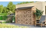 Kaminholzunterstand Karibu 226,2 x 60,4 x 183,8 cm natur