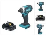 Makita DTD 152 Y1 Akku Schlagschrauber 18 V 165 Nm 1/4" + 1x Akku 1,5 Ah - ohne