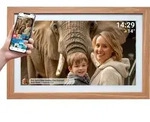 Denver PFF-2162LW 21,5&prime;&prime; Frameo WLAN Bilderrahmen mit IPS & Touch - Hellbraun