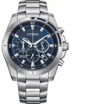 Citizen AN8201-57L Herrenuhr Chronograph Stahl/Blau - Blau