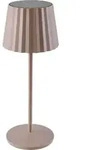 Lindby LED-Akku-Tischleuchte Esali, beige, Metall, IP65 - Beige